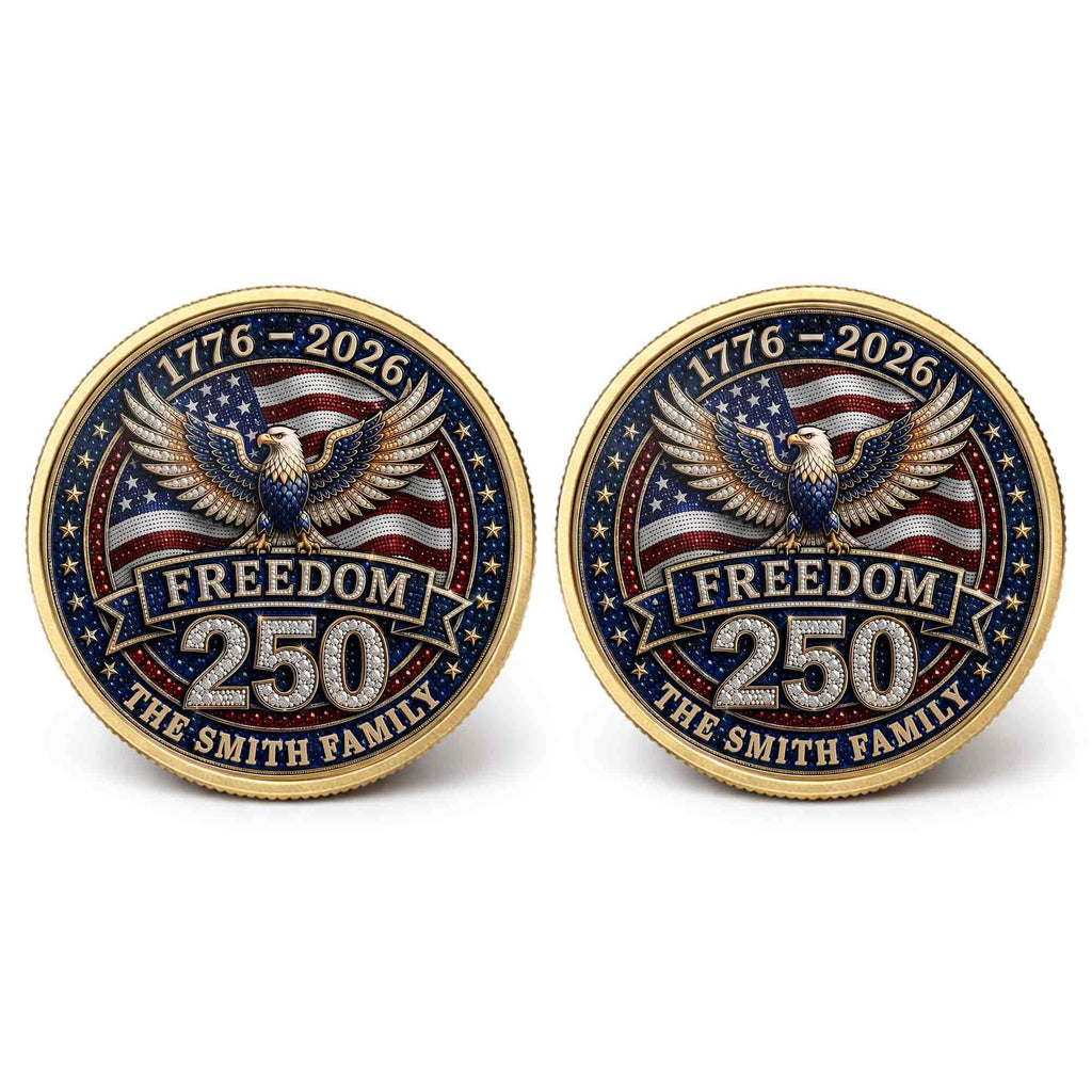Personalized American Flag Commemorative Coin Gift for Dad Commemorative Coin GradoCreations