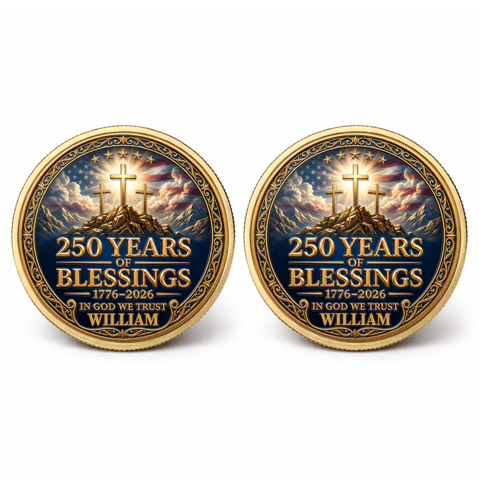 Personalized Commemorative Coin Custom Name Gift for Dad Commemorative Coin GradoCreations