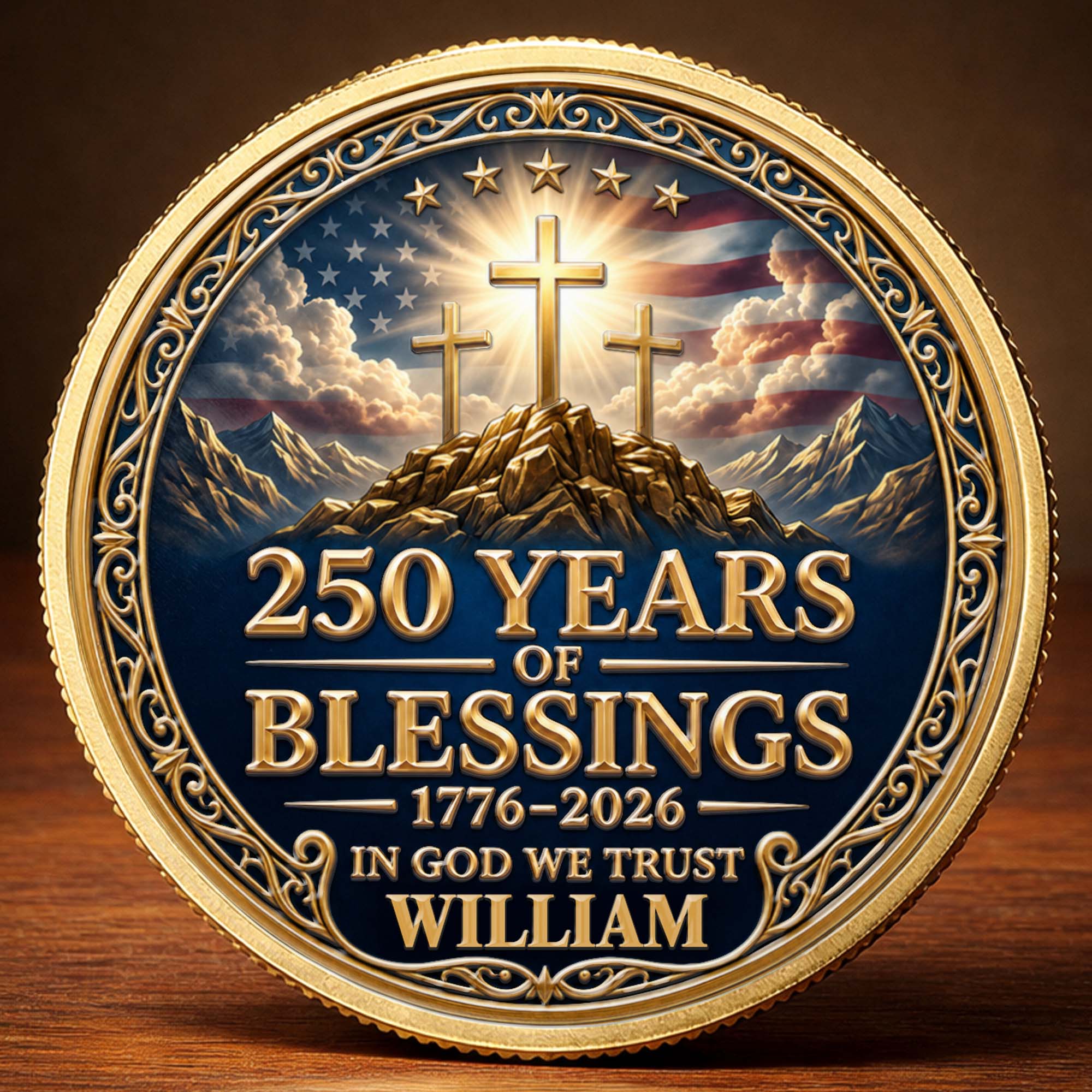 Personalized Commemorative Coin Custom Name Gift for Dad Commemorative Coin GradoCreations