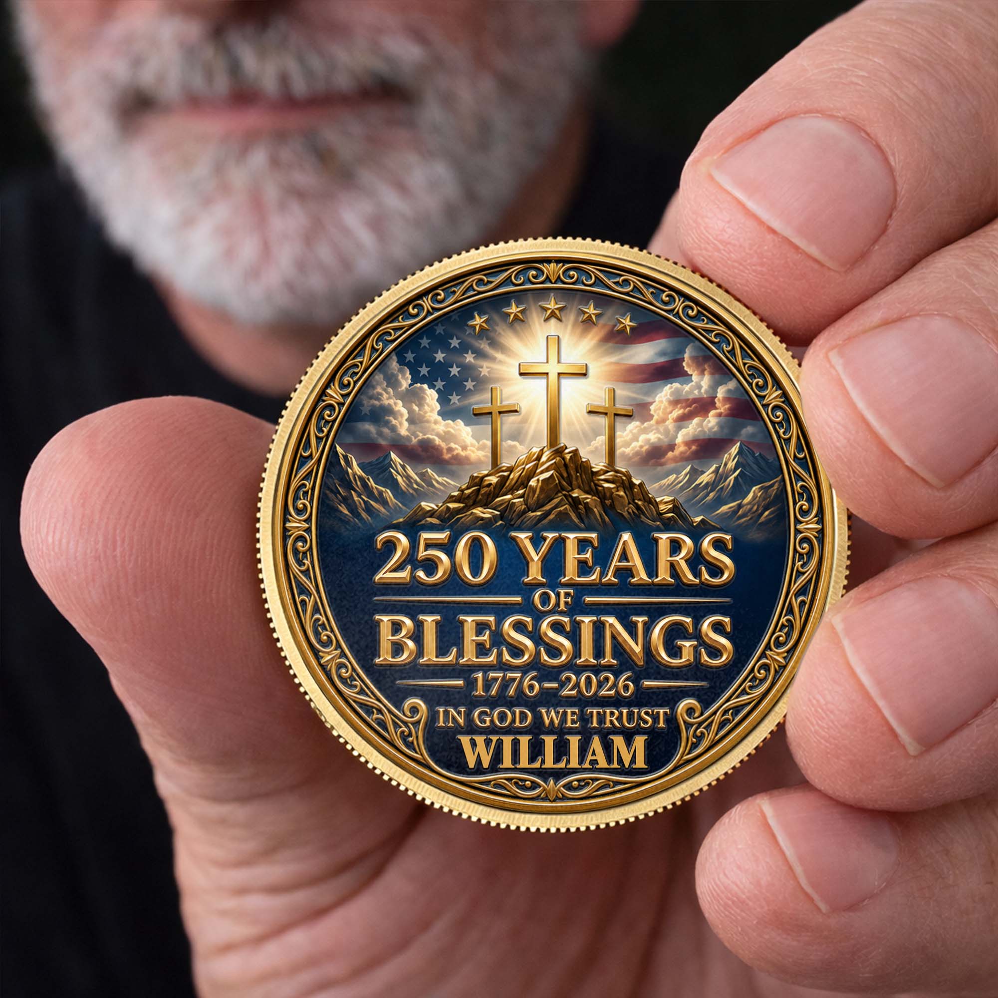 Personalized Commemorative Coin Custom Name Gift for Dad Commemorative Coin GradoCreations