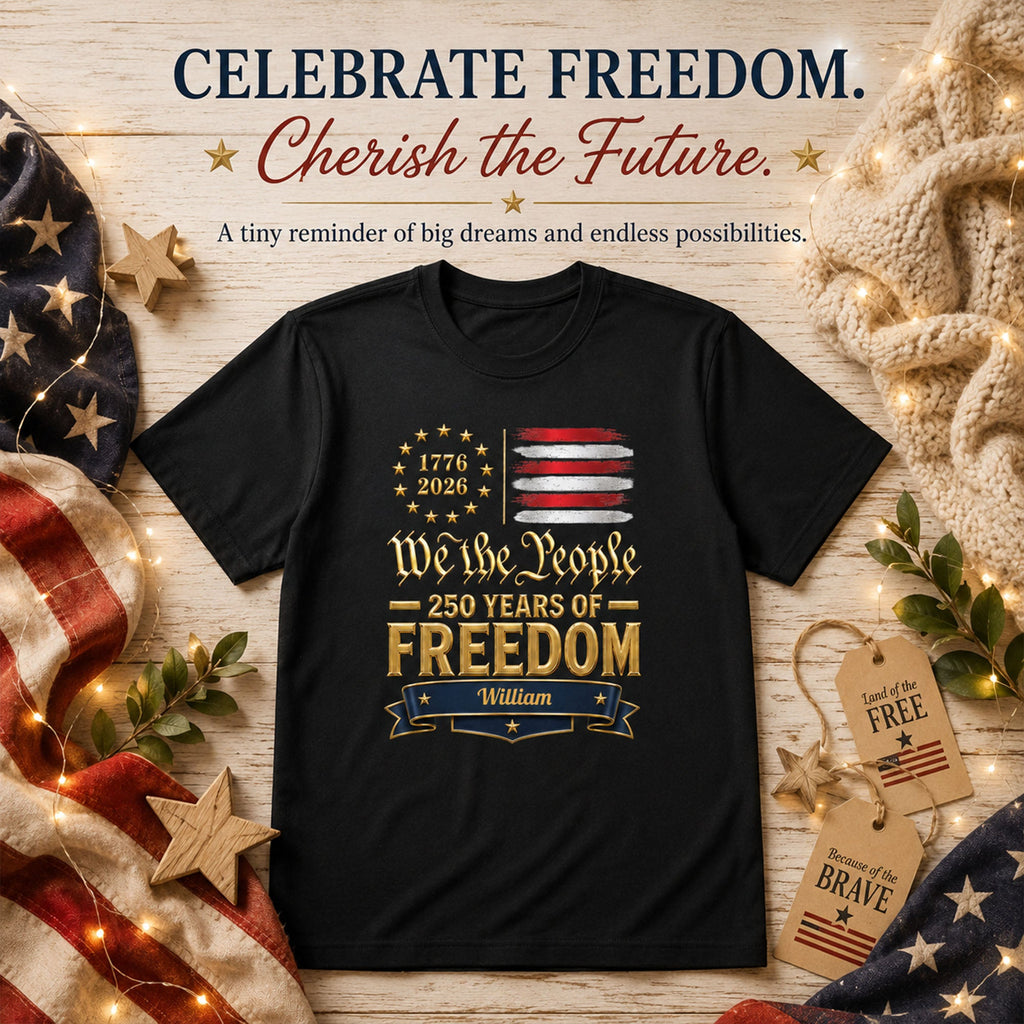 Personalized American Flag Hoodie & T-shirt Gift for Dad Shirt GradoCreations