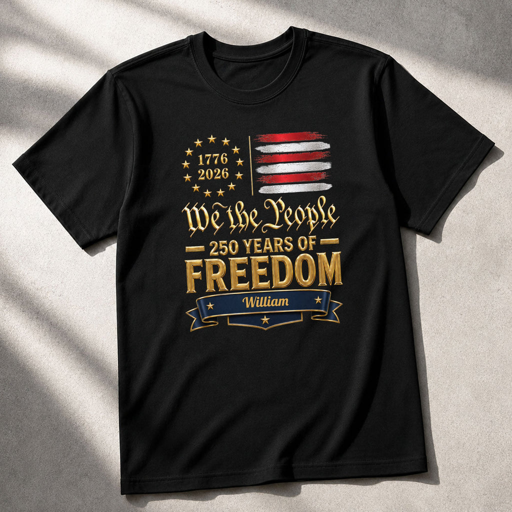 Personalized American Flag Hoodie & T-shirt Gift for Dad Shirt GradoCreations