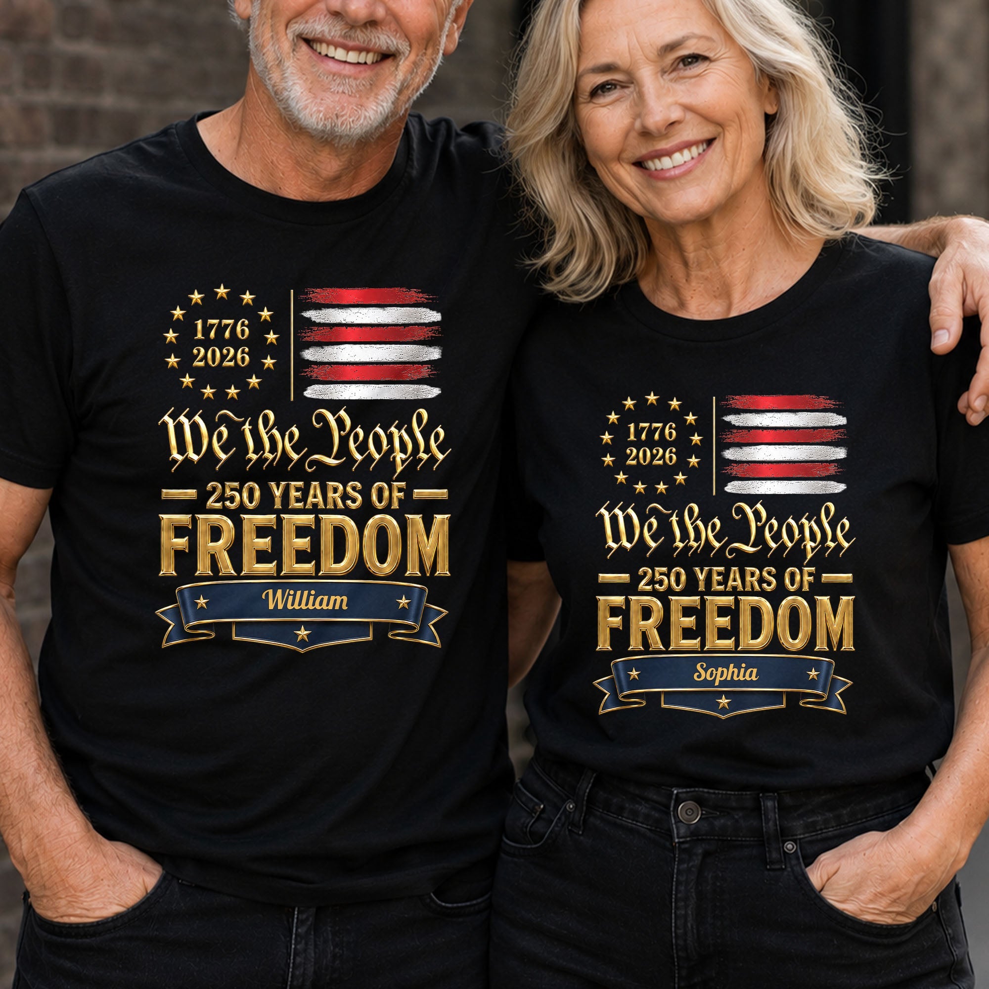 Personalized American Flag Hoodie & T-shirt Gift for Dad Shirt GradoCreations