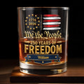Personalized Whiskey Glass Custom Name American Flag Gift for Dad Whiskey Glass GradoCreations