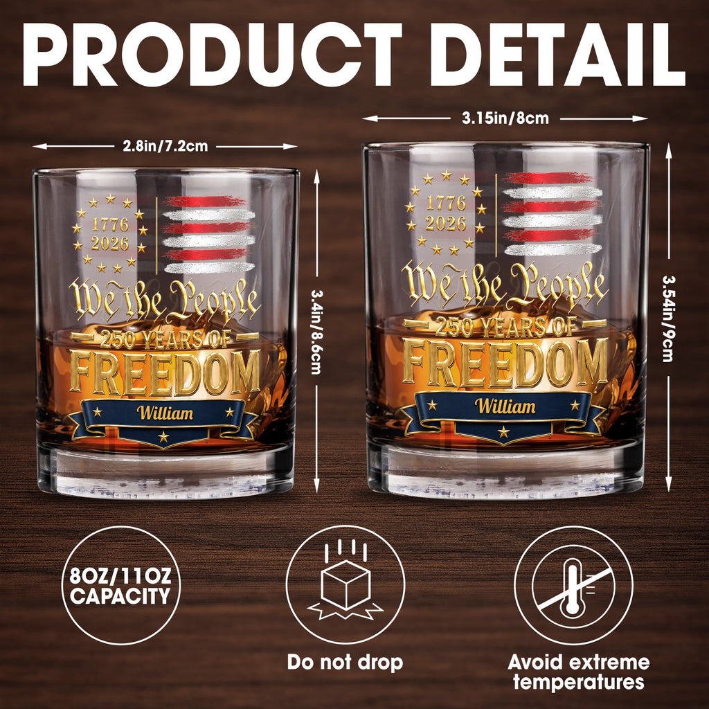 Personalized Whiskey Glass Custom Name American Flag Gift for Dad Whiskey Glass GradoCreations
