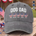 Personalized Washed Denim Cap Custom Dog Dad Gift Patriotic Washed Denim Cap GradoCreations