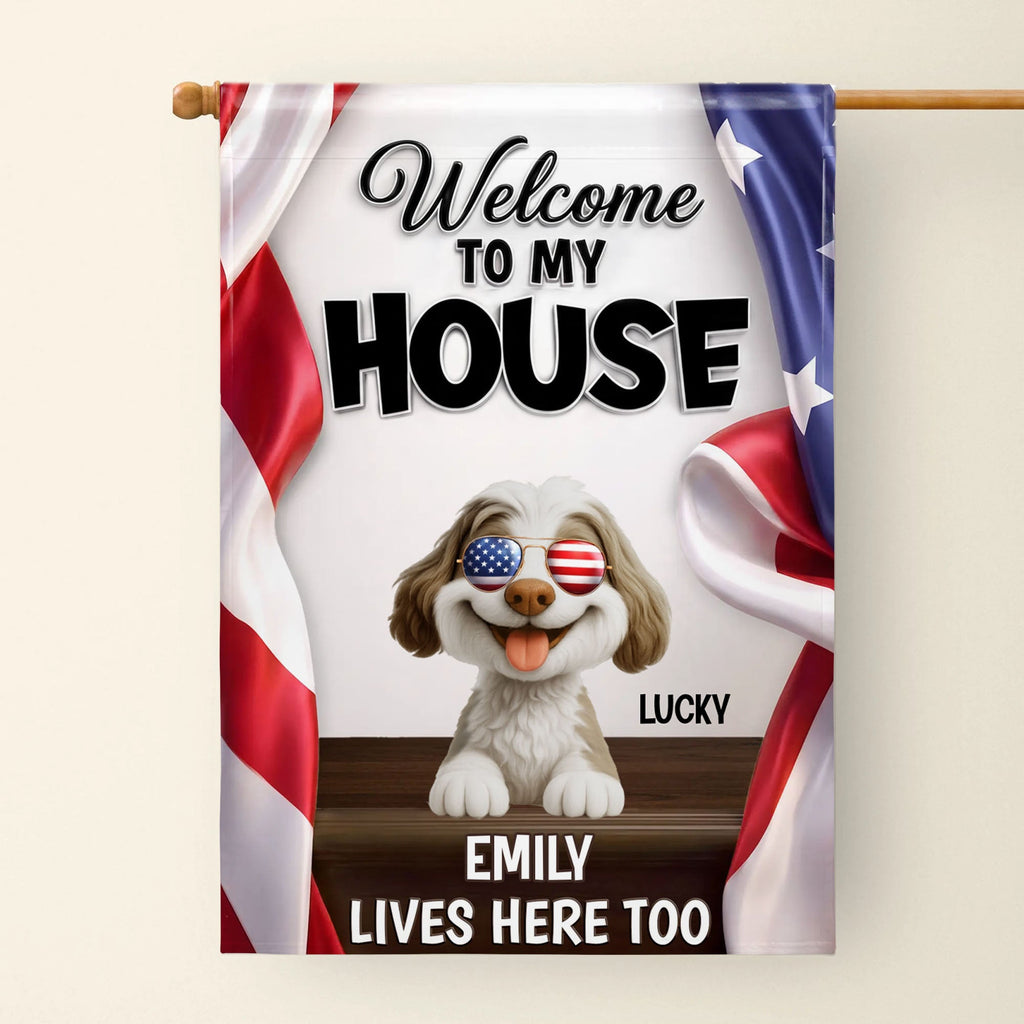 Personalized Family Welcome Garden Flag Custom Dog Design Garden Flag GradoCreations