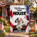 Personalized Family Welcome Garden Flag Custom Dog Design Garden Flag GradoCreations