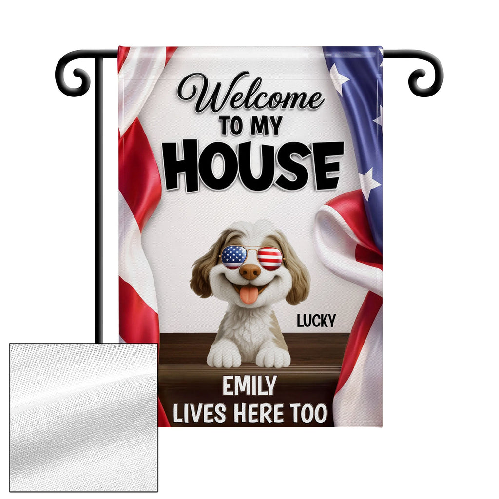 Personalized Family Welcome Garden Flag Custom Dog Design Garden Flag GradoCreations