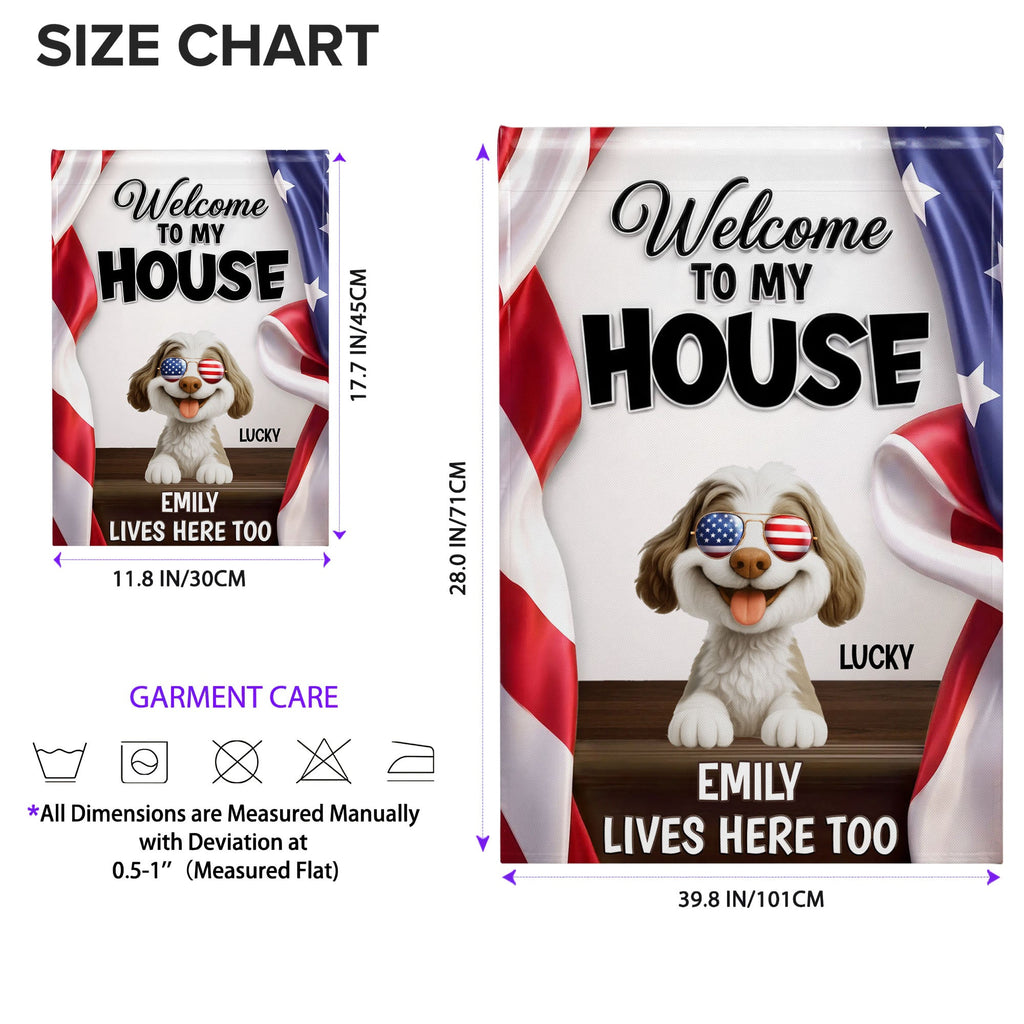 Personalized Family Welcome Garden Flag Custom Dog Design Garden Flag GradoCreations