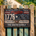 Personalized Metal Sign Custom Name Patriotic Eagle 4th of July Gift Metal Sign GradoCreations