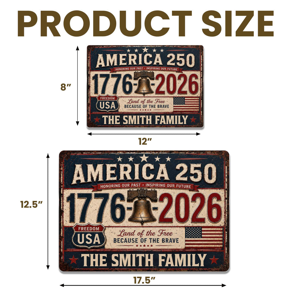 Personalized Metal Sign Custom Name Gift for 4th of July Metal Sign GradoCreations