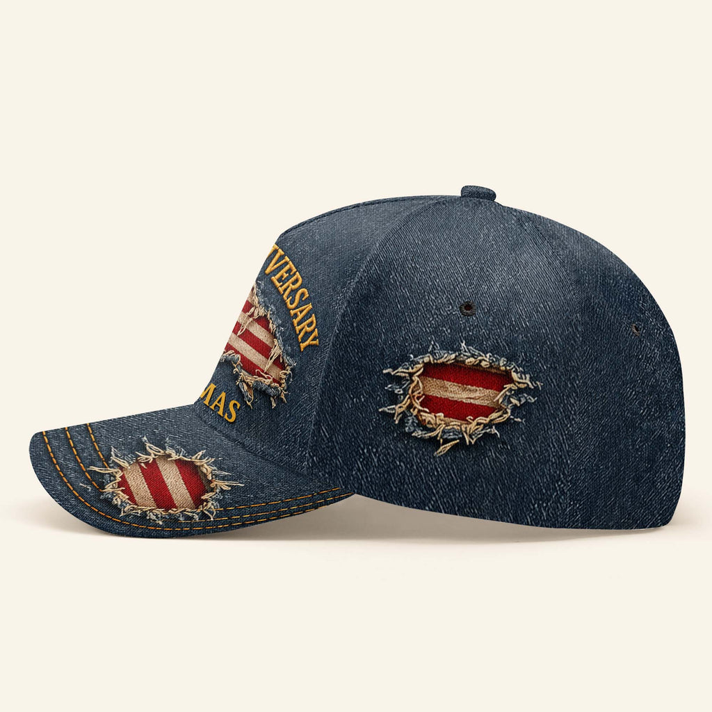 Personalized Classic Cap USA Flag Custom Name Gift for Dad Classic Cap GradoCreations