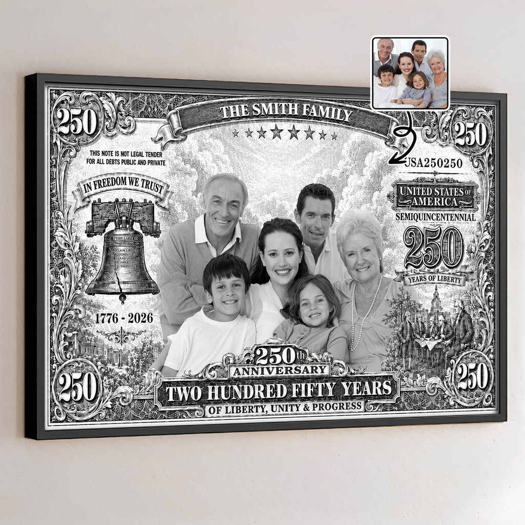 Personalized Custom Horizontal Poster 250 Years Liberty Bell Gift Poster GradoCreations