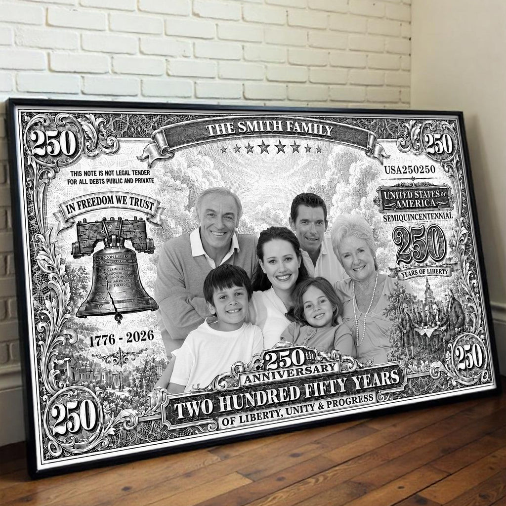 Personalized Custom Horizontal Poster 250 Years Liberty Bell Gift Poster GradoCreations