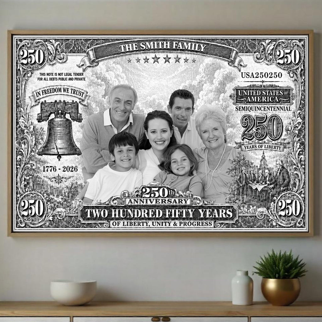 Personalized Custom Horizontal Poster 250 Years Liberty Bell Gift Poster GradoCreations