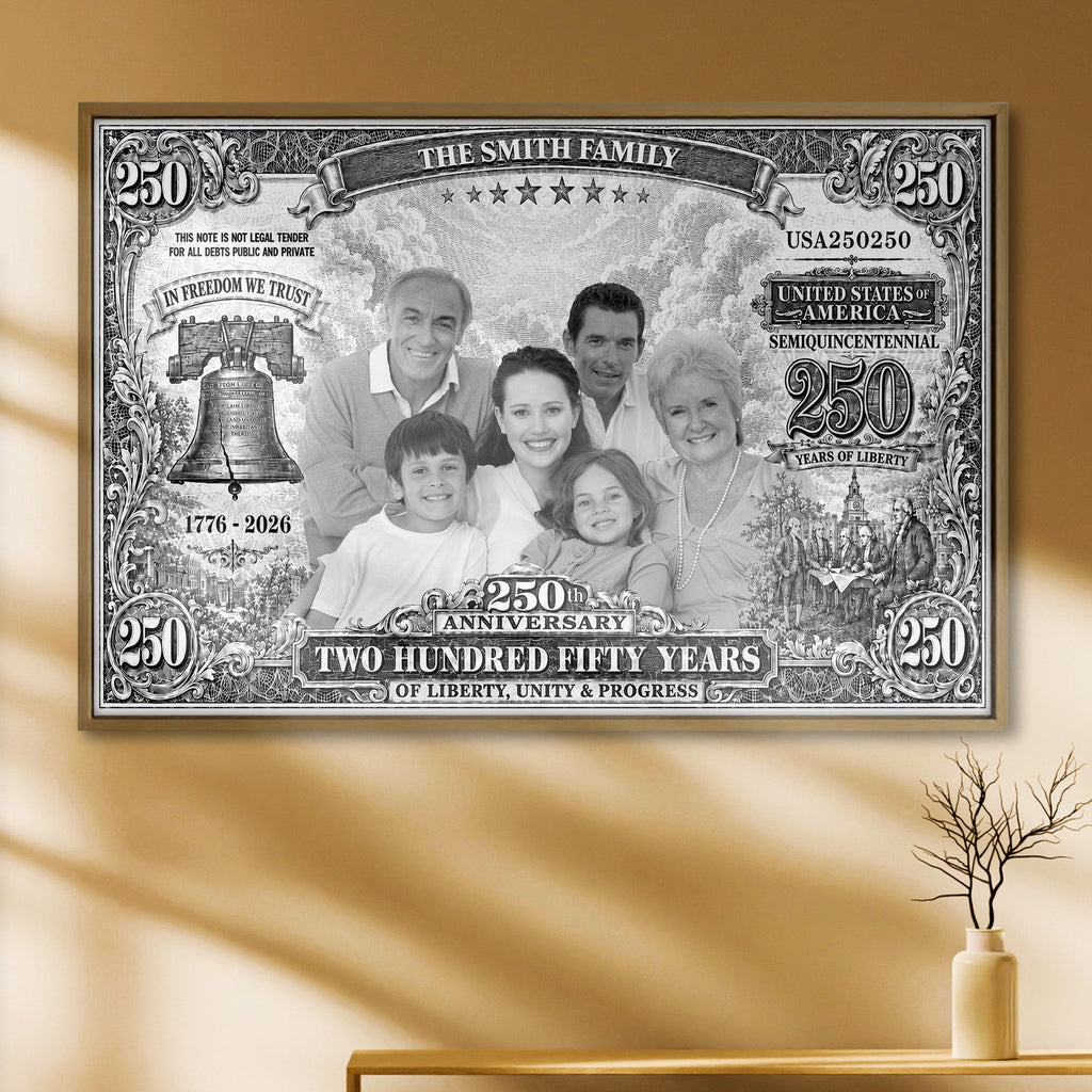 Personalized Custom Horizontal Poster 250 Years Liberty Bell Gift Poster GradoCreations