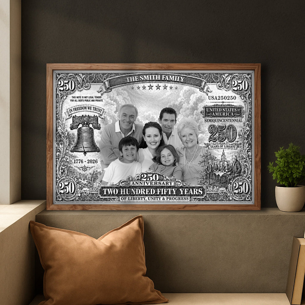 Personalized Custom Horizontal Poster 250 Years Liberty Bell Gift Poster GradoCreations