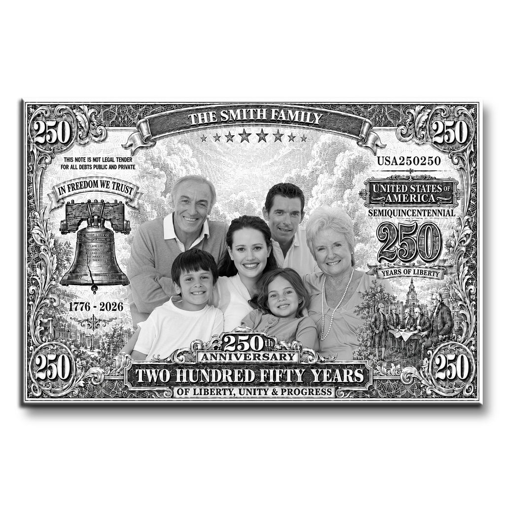 Personalized Custom Horizontal Poster 250 Years Liberty Bell Gift Poster GradoCreations