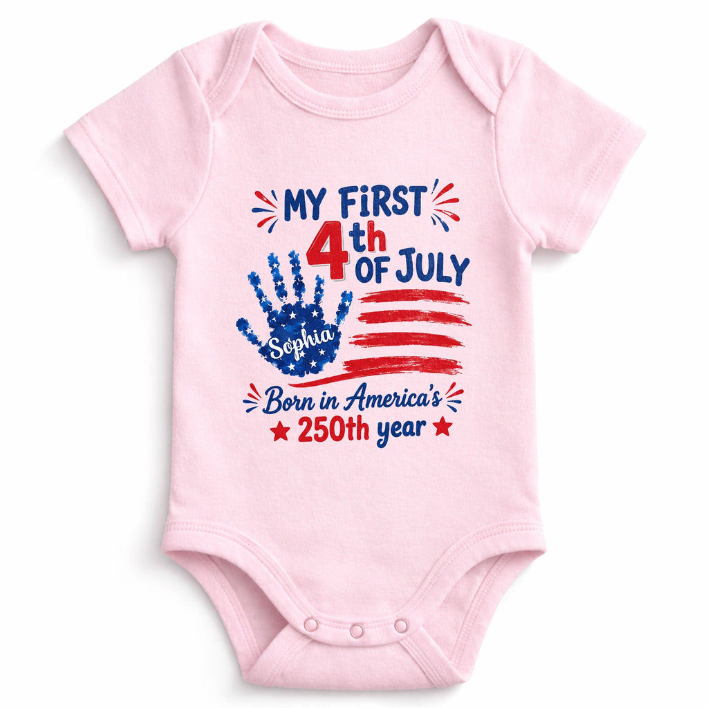 Personalized 4th of July Baby Onesie Custom Name Outfit for Family Baby Onesie GradoCreations