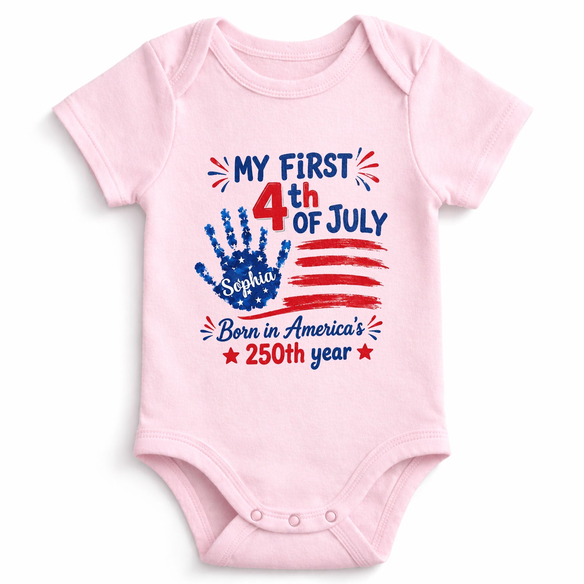 Personalized 4th of July Baby Onesie Custom Name Outfit for Family Baby Onesie GradoCreations