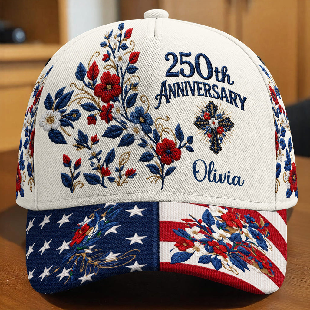 Personalized Classic Cap American Flag Custom Name Gift Classic Cap GradoCreations
