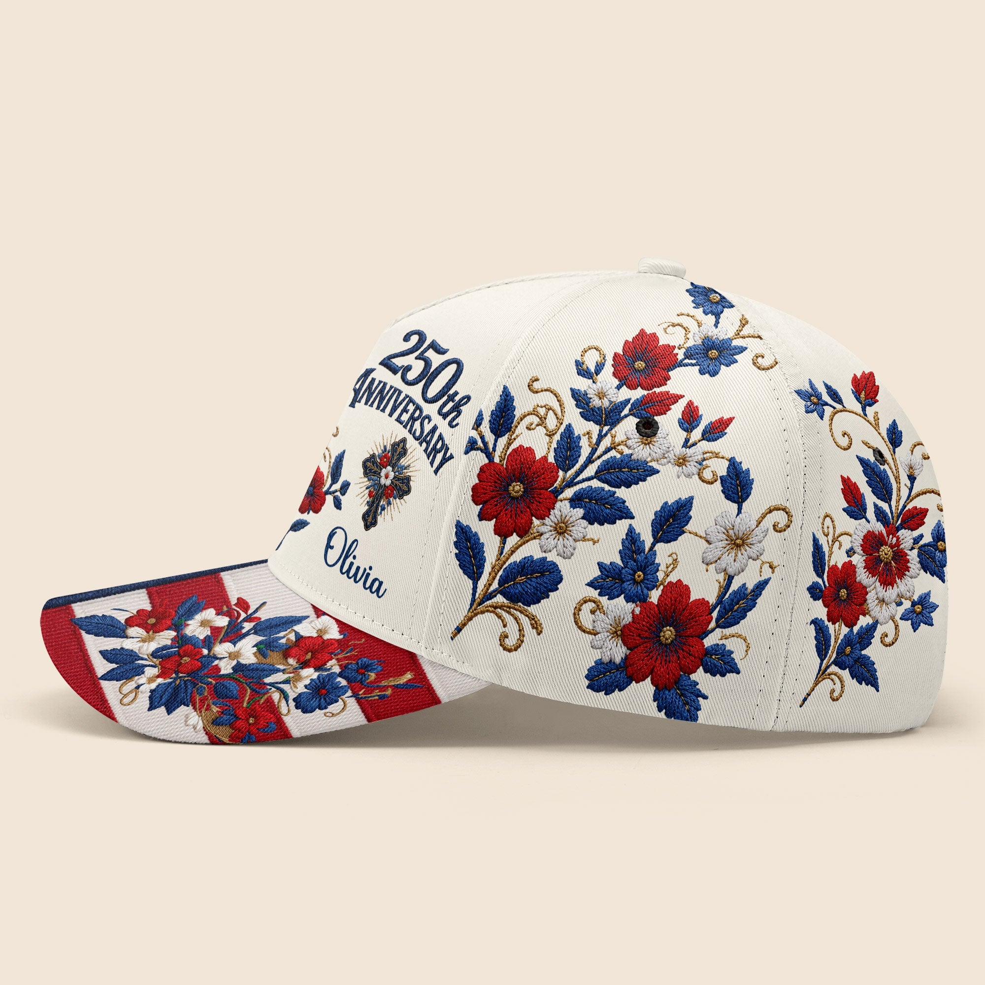 Personalized Classic Cap American Flag Custom Name Gift Classic Cap GradoCreations