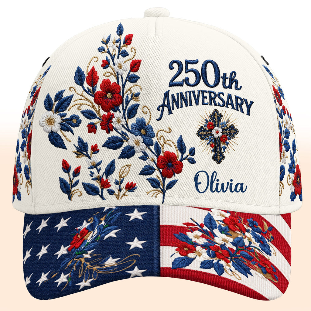 Personalized Classic Cap American Flag Custom Name Gift Classic Cap GradoCreations