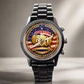 Personalized Black Men's Watch with Custom Name for Dad's Anniversary Men's Watch GradoCreations