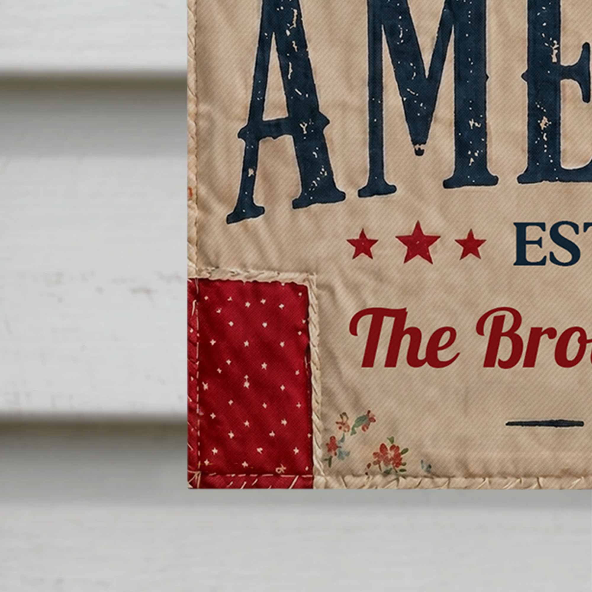 Personalized American Flag Garden Banner Custom Family Name for 4th of July Garden Flag GradoCreations
