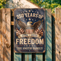 Personalized Metal Sign American Flag Custom Family Name Gift Metal Sign GradoCreations