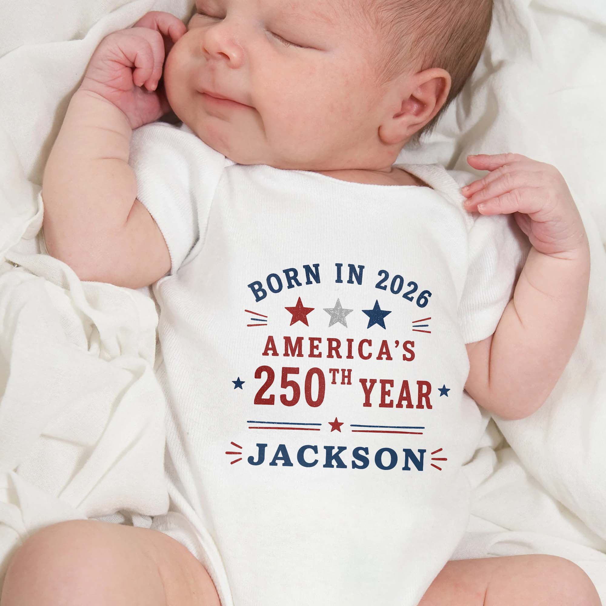 Personalized Custom Baby Onesie Custom Name 4th of July Gift Baby Onesie GradoCreations