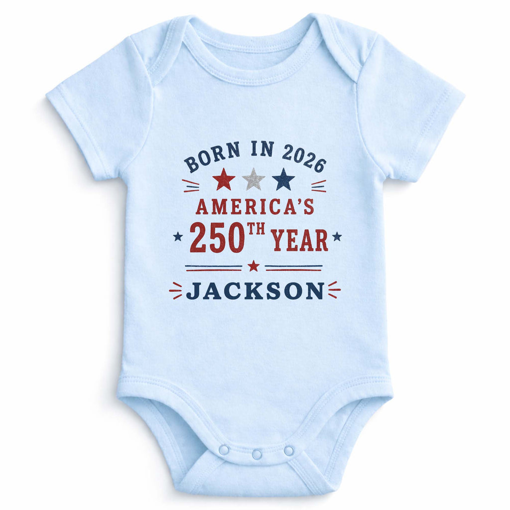Personalized Custom Baby Onesie Custom Name 4th of July Gift Baby Onesie GradoCreations