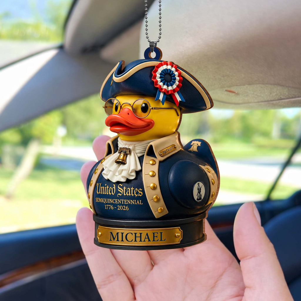 Personalized Wood Car Hanging Ornament Custom Name Gift Wood Ornament GradoCreations