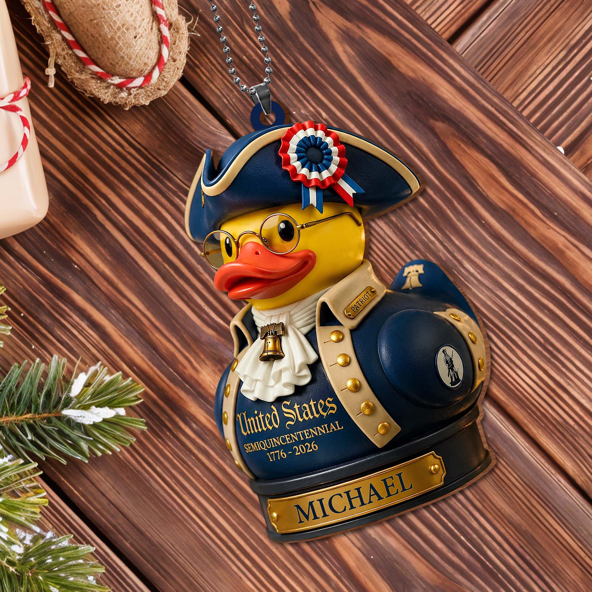 Personalized Wood Car Hanging Ornament Custom Name Gift Wood Ornament GradoCreations