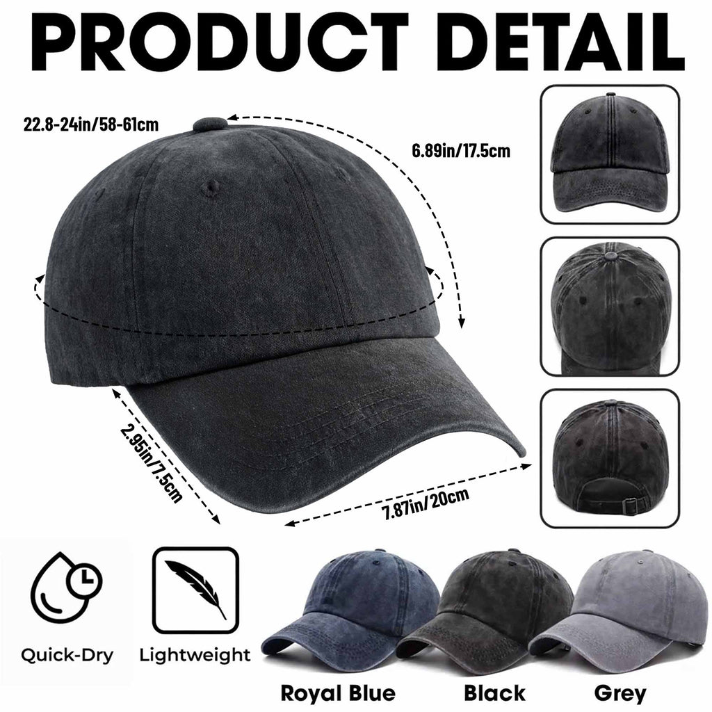 Personalized Washed Denim Cap Custom Eagle Cross Gift for Dad Washed Denim Cap GradoCreations