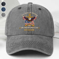 Personalized Washed Denim Cap Custom Eagle Cross Gift for Dad Washed Denim Cap GradoCreations