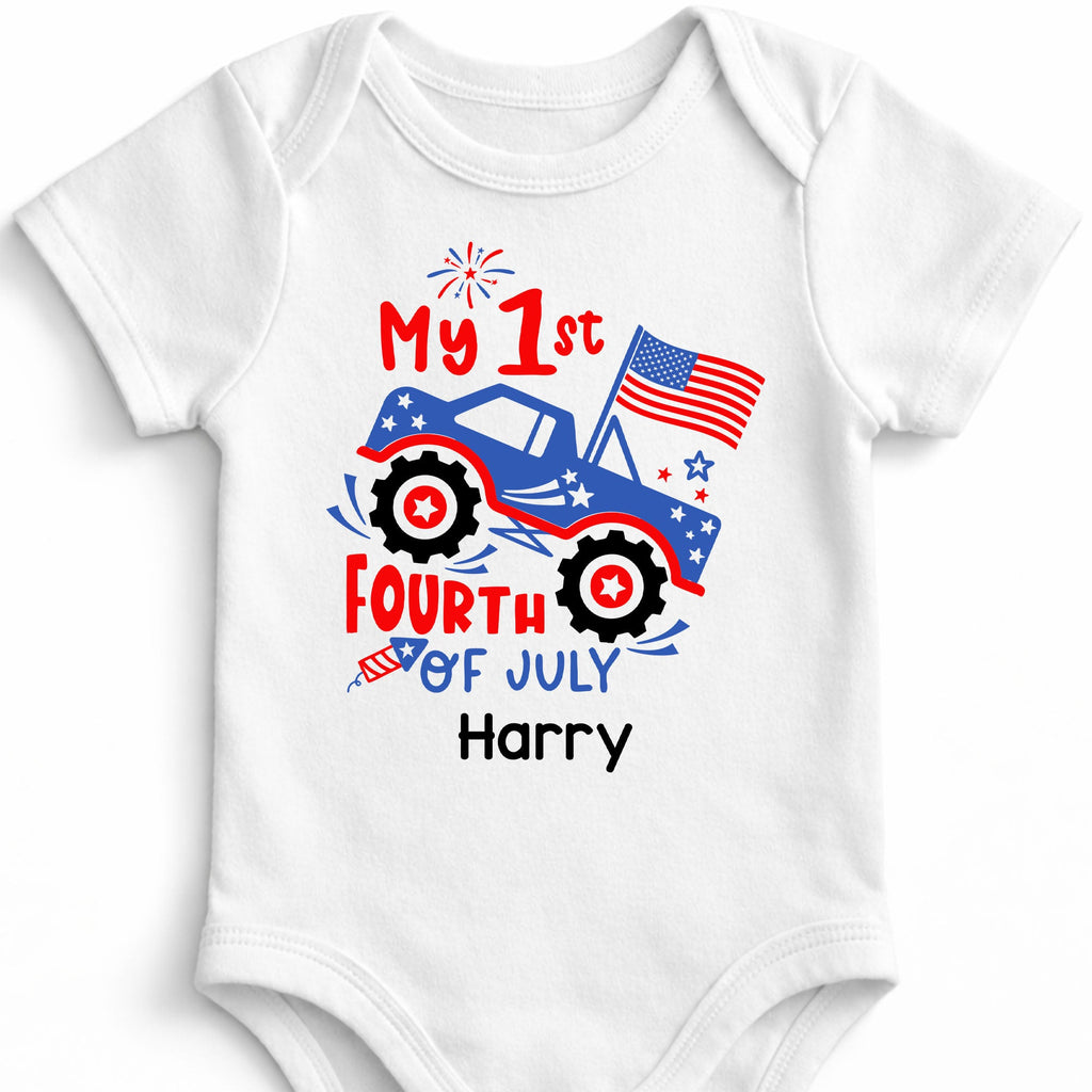 Personalized Baby Onesie My 1st Fourth of July Fireworks Gift Baby Onesie GradoCreations