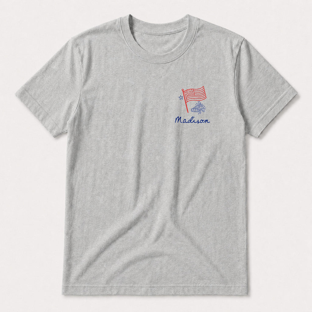 Personalized Custom T-Shirt Front and Back Independence Day Gift T-Shirt Font and Back GradoCreations