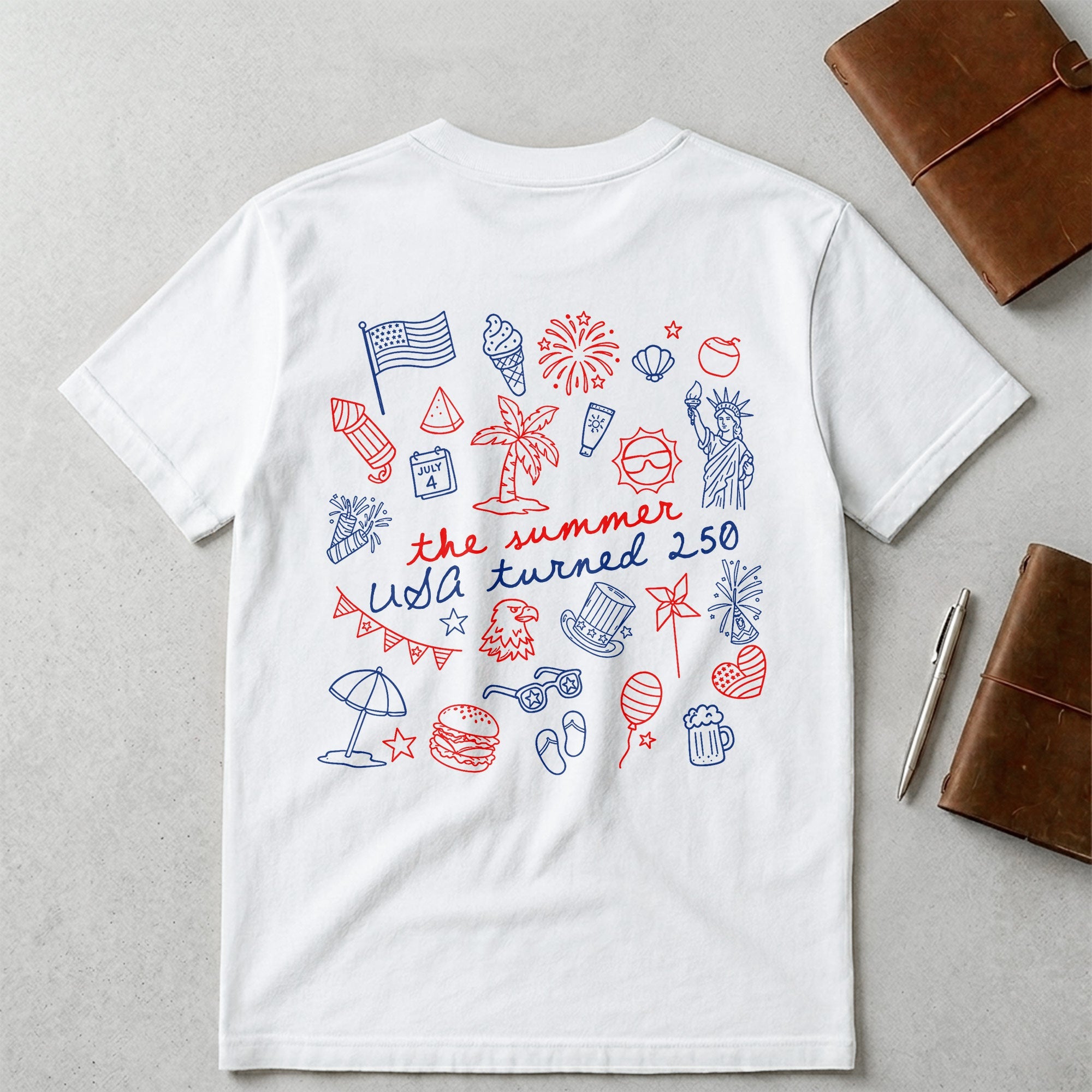 Personalized Custom T-Shirt Front and Back Independence Day Gift T-Shirt Font and Back GradoCreations