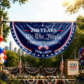 Personalized Non-Pleated Fan Flag Custom Family Name USA Gift Non-Pleated Fan Flag GradoCreations