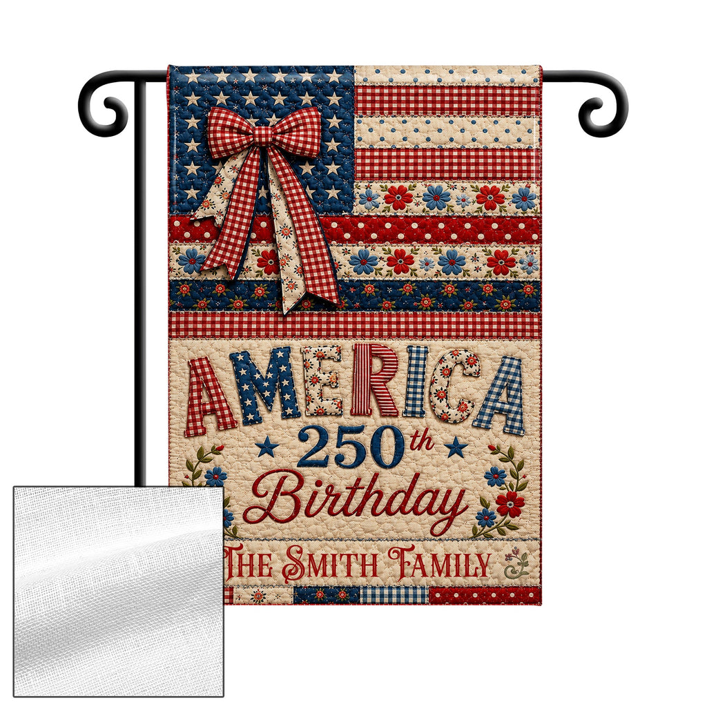 Personalized Double-Sided Garden Flag Custom Family Name 4th of July Gift Garden Flag GradoCreations