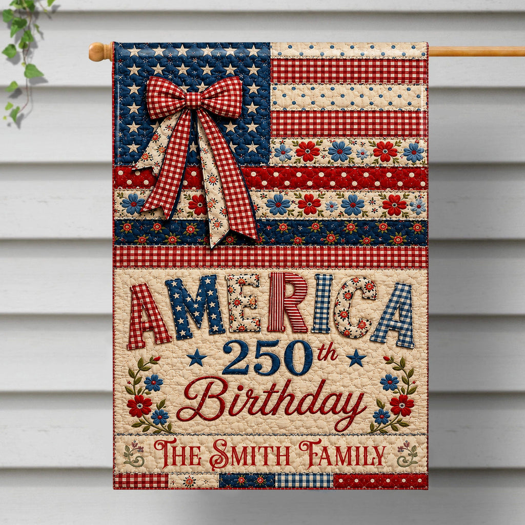 Personalized Double-Sided Garden Flag Custom Family Name 4th of July Gift Garden Flag GradoCreations