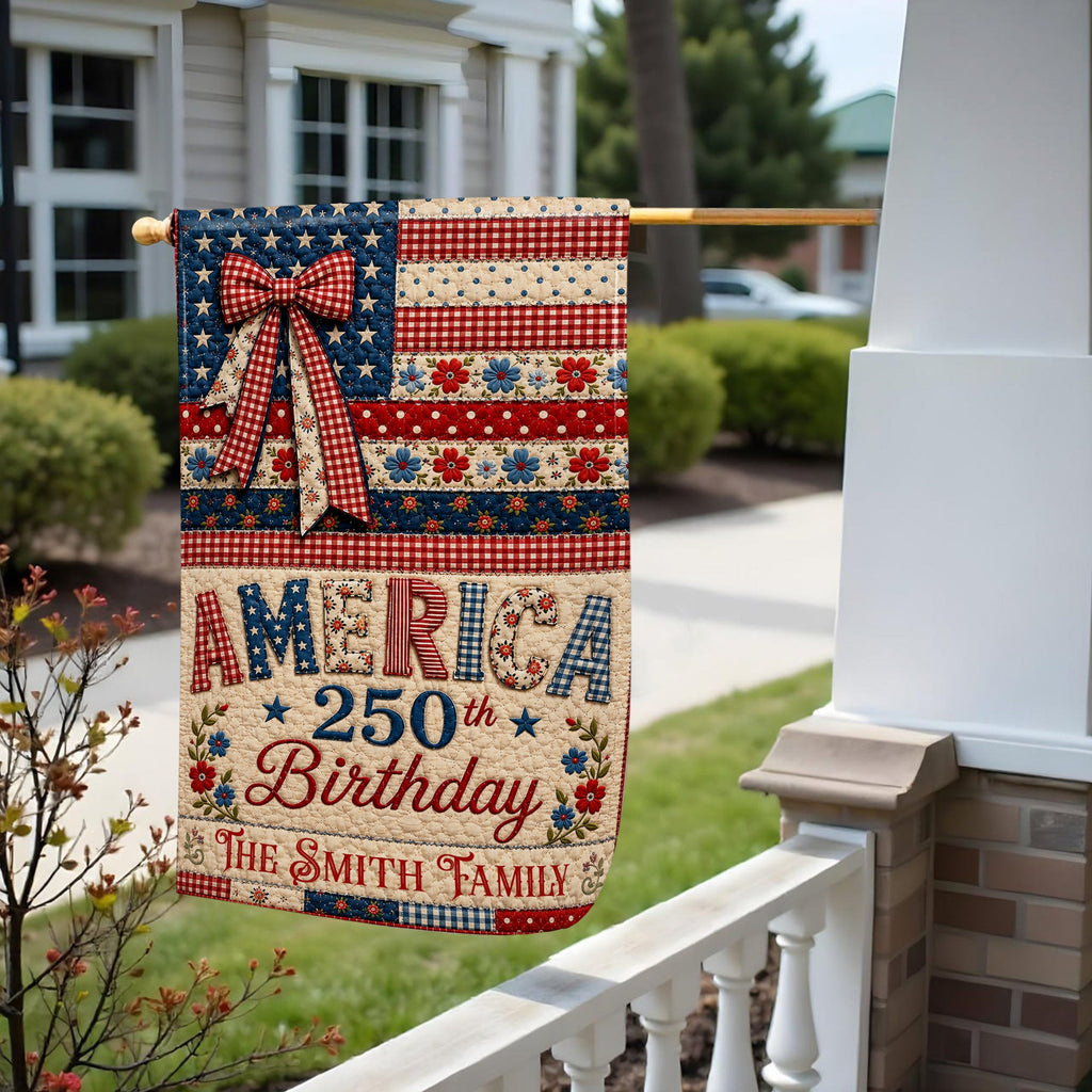 Personalized Double-Sided Garden Flag Custom Family Name 4th of July Gift Garden Flag GradoCreations