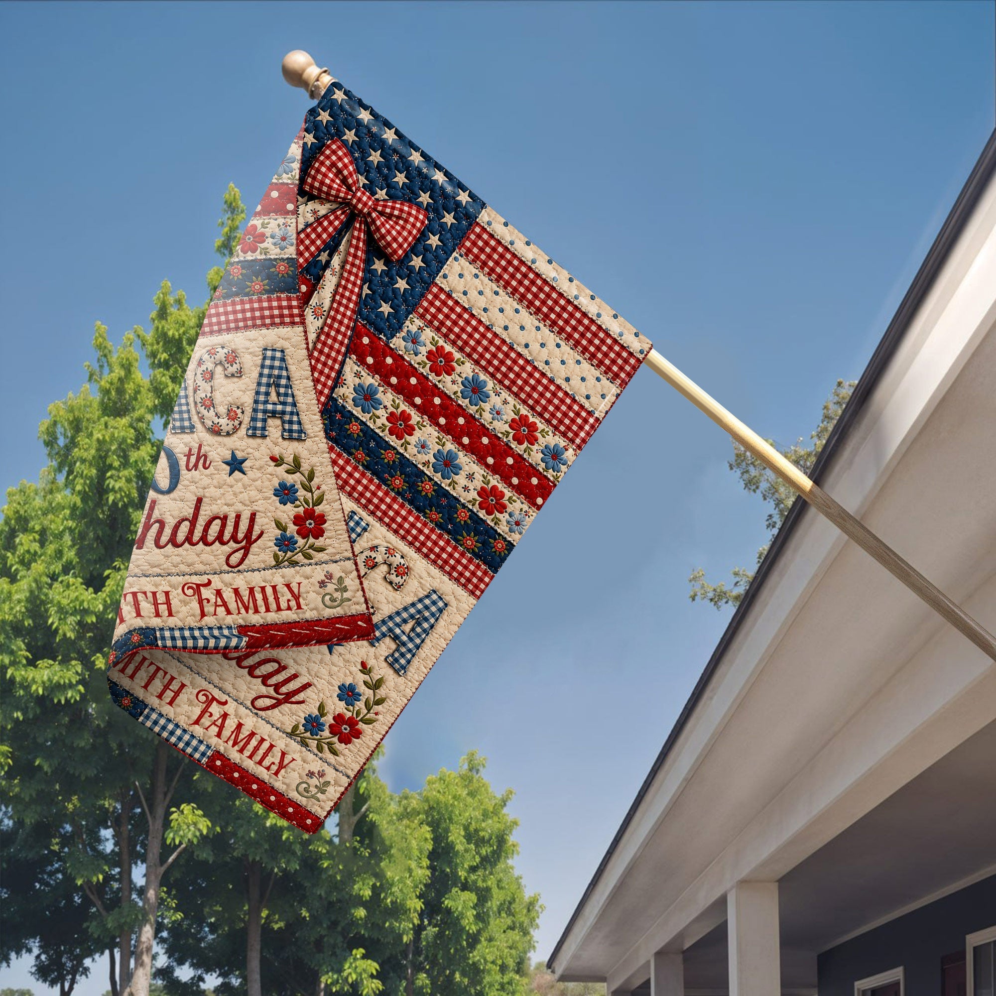 Personalized Double-Sided Garden Flag Custom Family Name 4th of July Gift Garden Flag GradoCreations