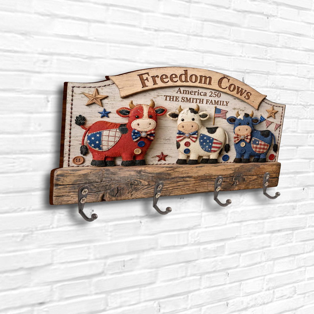 Personalized Farmhouse Key Holder Custom Family Name Gift Key Holder GradoCreations