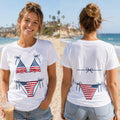 Personalized American Flag T-Shirt Custom Design Gift T-Shirt Font and Back GradoCreations