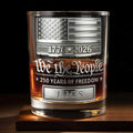 Personalized Custom Whiskey Glass American Flag Gift for Dad Whiskey Glass GradoCreations