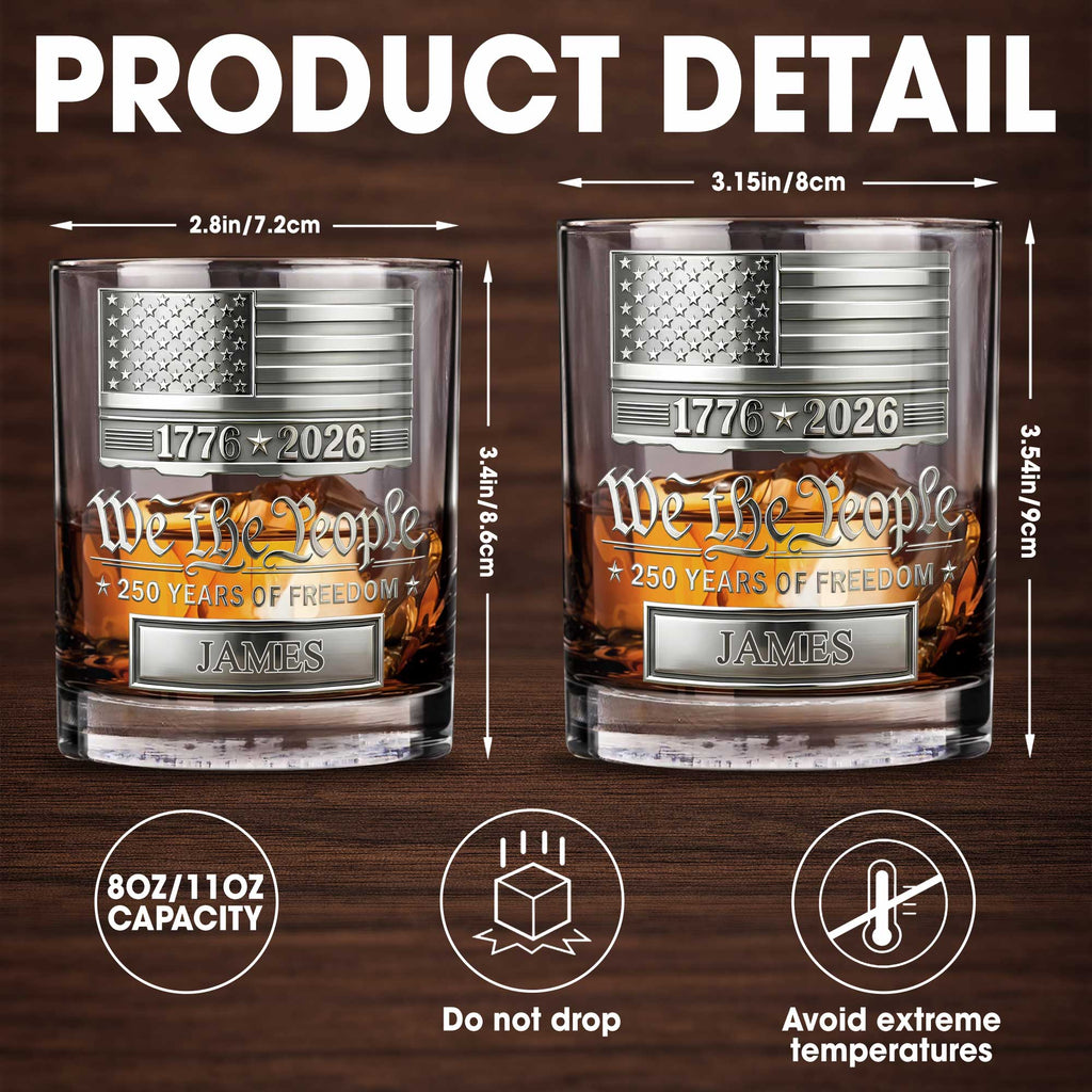 Personalized Custom Whiskey Glass American Flag Gift for Dad Whiskey Glass GradoCreations