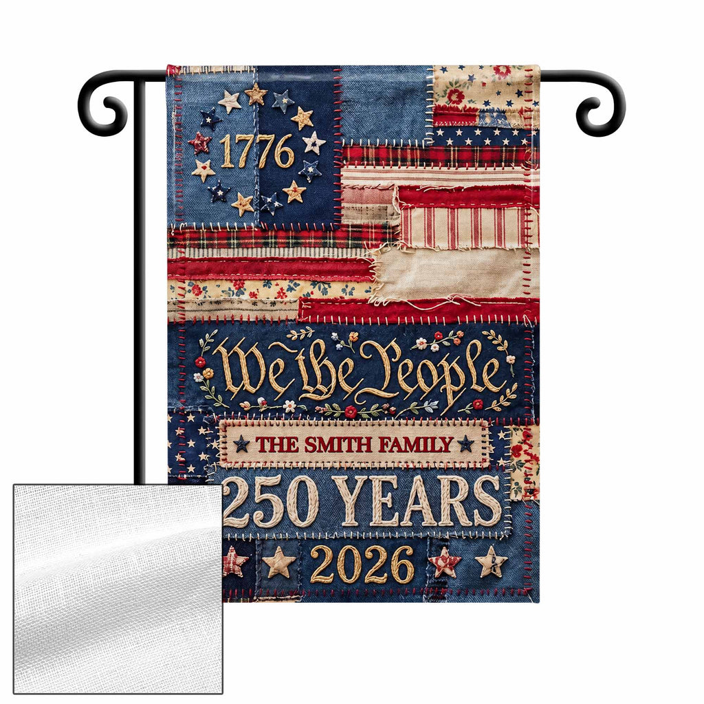 Personalized Double-Sided Garden Flag Custom Family Name 4th of July Gift Garden Flag GradoCreations